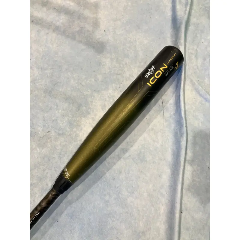 2023 Rawlings Icon Composite Bat BBCOR Certified (-3) Composite 30 oz 33" (Used)