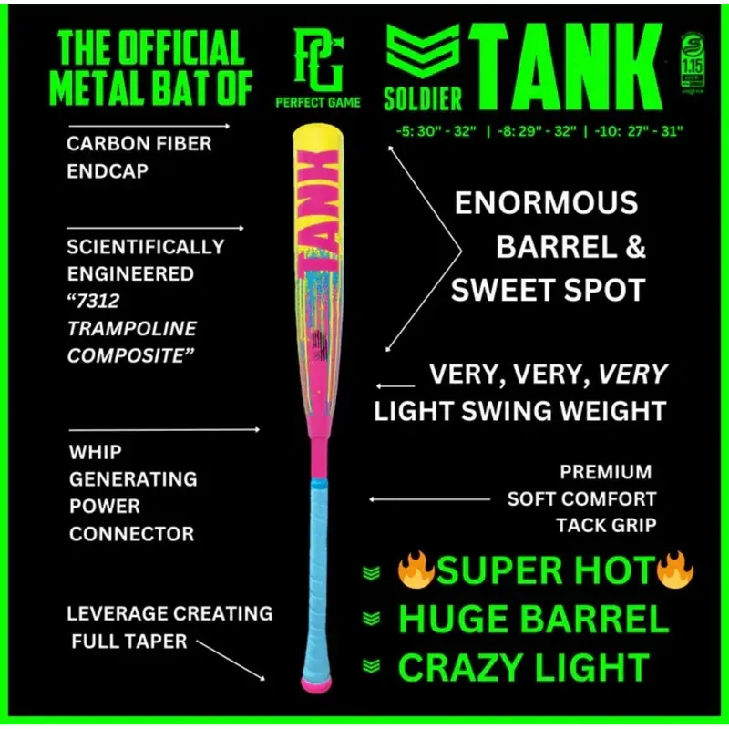 NEW 2025 Tank Composite USSSA Certified Bat (-10) 20 oz 30" (New)