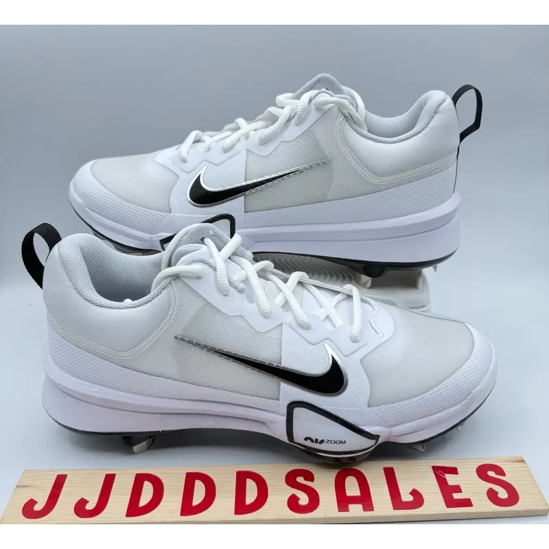 Nike Force Zoom Trout 9 Metal Baseball Cleats White FB2907-102 Mens Sz 8.5  New