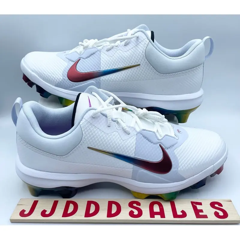 Nike Force Zoom Trout 9 Pro MCS Rainbow Baseball Cleats FB2908-106 Mens Sz 11  New