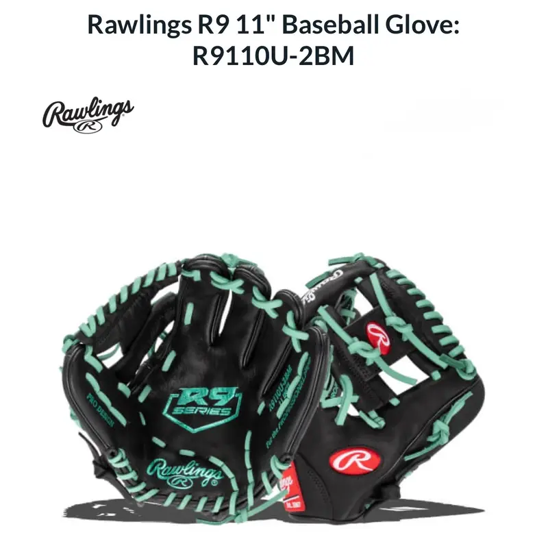 New RH Throw Rawlings R9 Contour Fit Baseball Glove 11"
