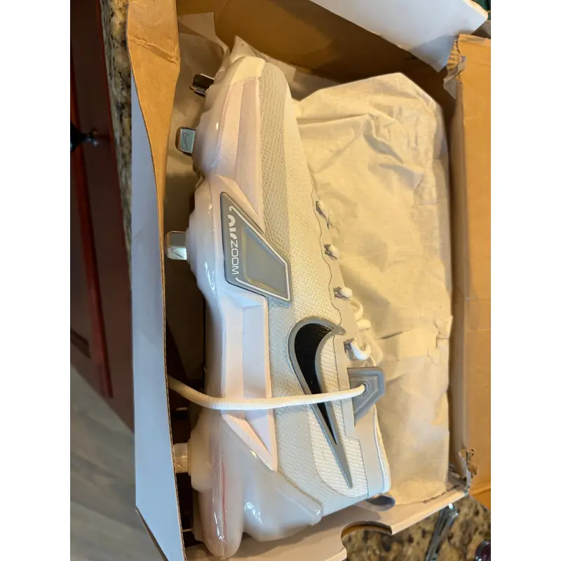 White Men's Size M 8.5 (W 9.5) Adult Nike Metal (New)