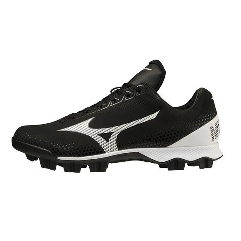 Black Men's Size M 10.0 (W 11.0) Adult Mizuno Low Top Molded Cleats (New)