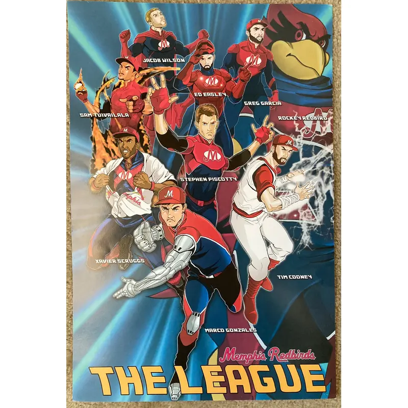 Memphis Redbirds Superhero Poster