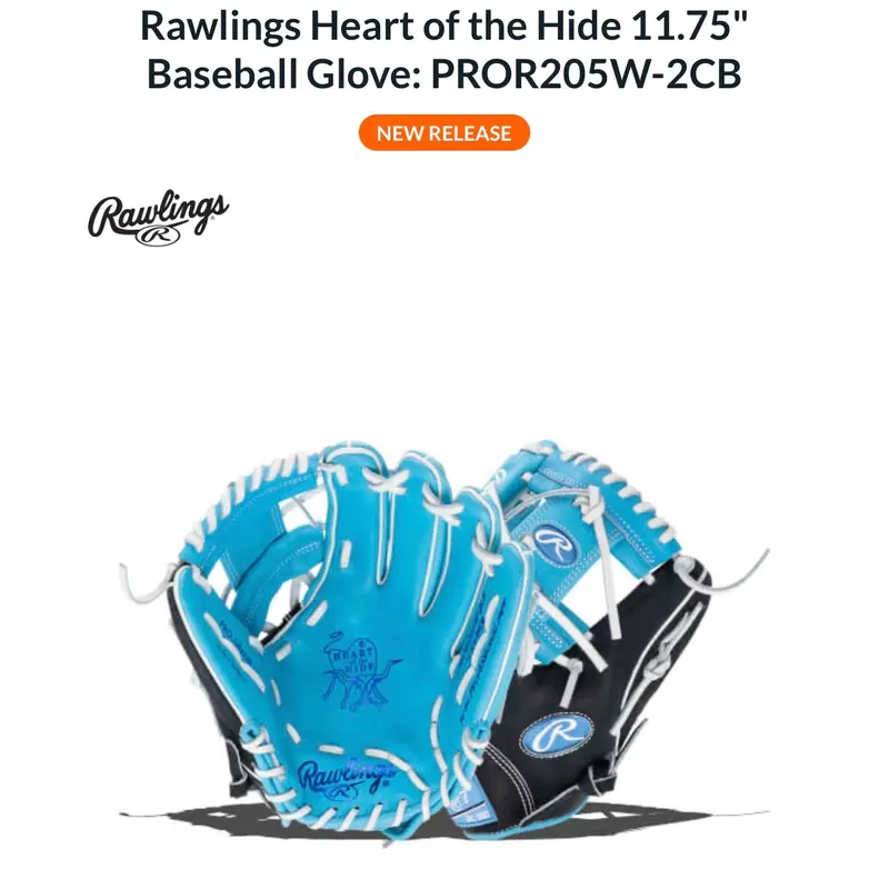 New Rawlings 2026 Heart of the Hide Baseball Glove 11.75" Model PROR205W-2CB