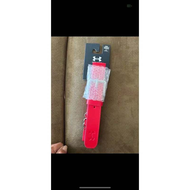New - red youth under armor baseball pants belt