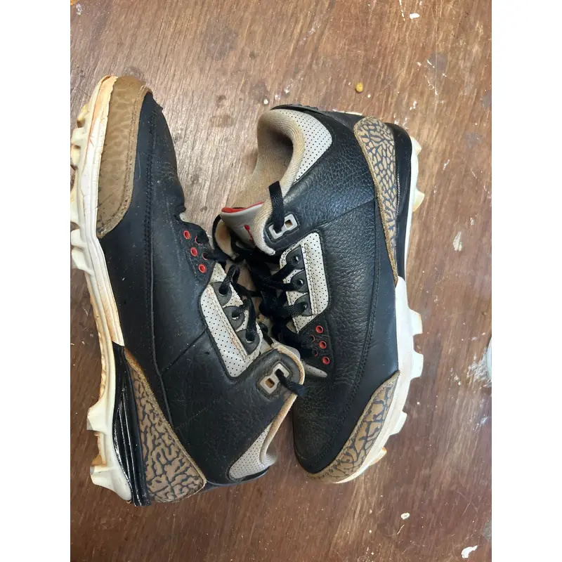 Black Men's Size M 9.5 (W 10.5) Adult Air Jordan High Top Molded Cleats (Used)