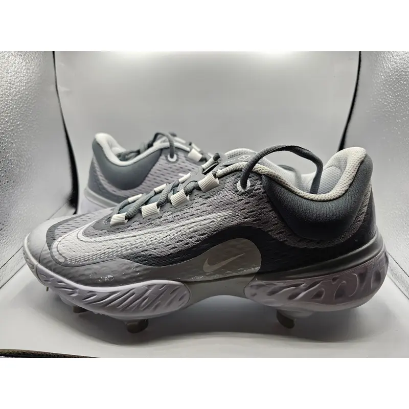 Nike Alpha Huarache Elite 4 Low 'Wolf Grey White' Baseball Cleats Mens Size 8