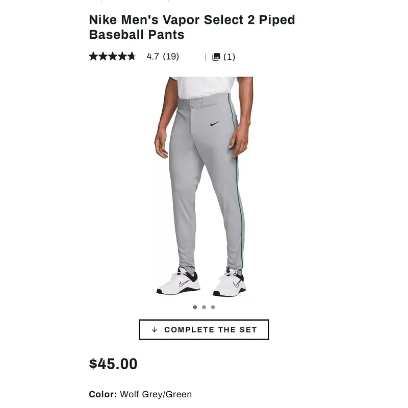 Gray Men's Adult XL Nike Game Pants (Used)