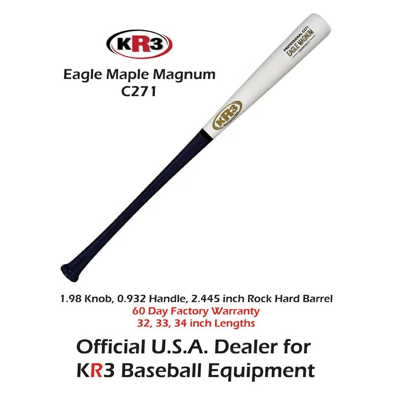 New KR3 Eagle Maple Magnum 32 inch Wood Bat (-3) 29.5 oz C271