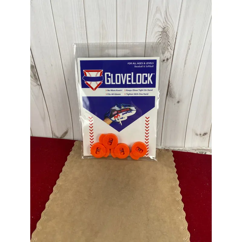 New Orange Glove Locks Keep Baseball Glove Laces Tight Free Shipping USA Only