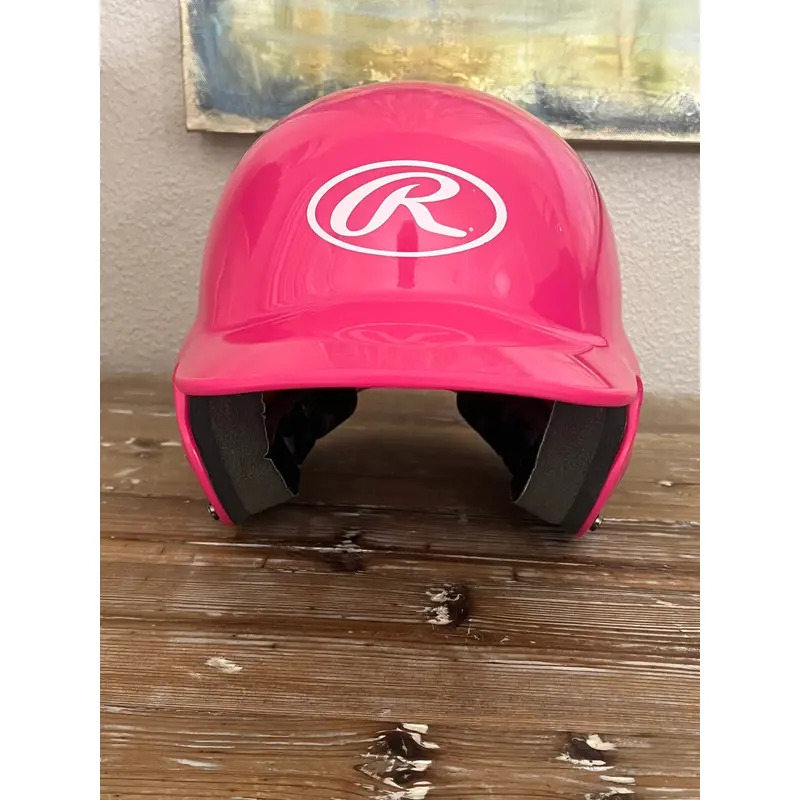 Pink Rawlings batting helmet
