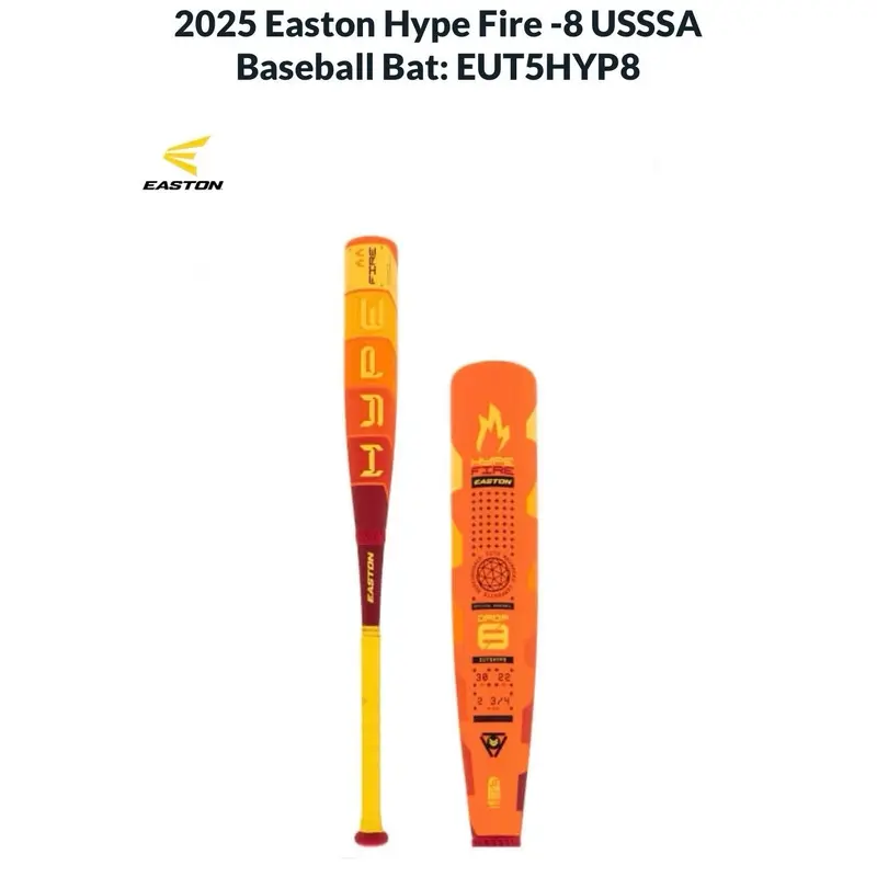 New Easton Hype Fire USSSA Certified Bat (-8) Composite 24 oz 32"