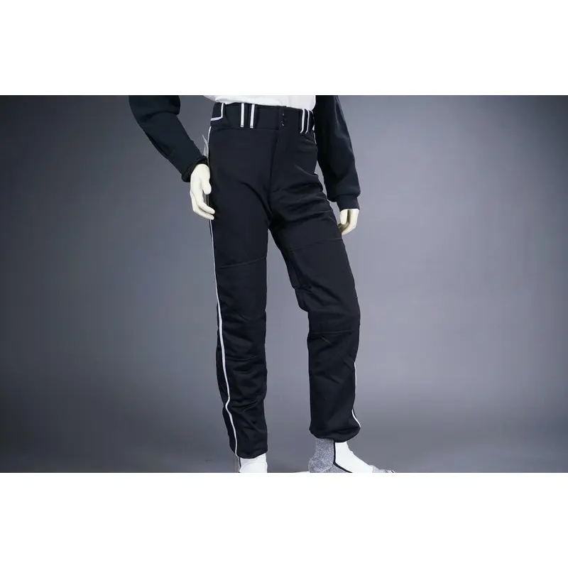 COMBAT PIPED STOCK OPEN BOTTOM BASEBALL/SOFTBALL PANTS, BLACK/WHITE ~ YOUTH S