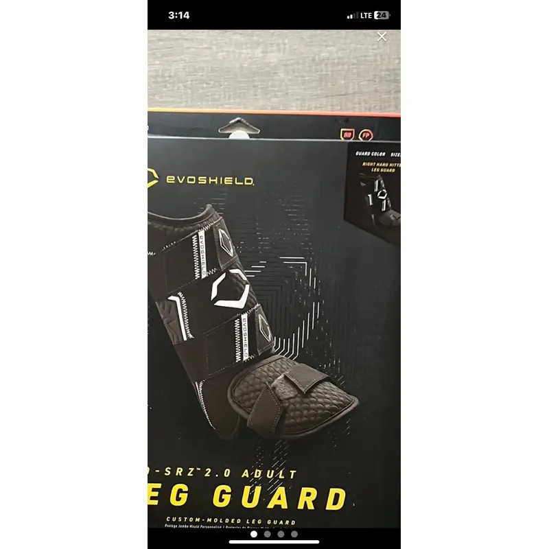 Black Senior EvoShield Leg guard Shin Guards (New)