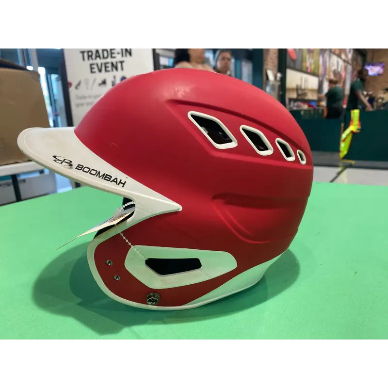 Red Size 6 1/4- 7 Boombah Batting Helmet (Used)