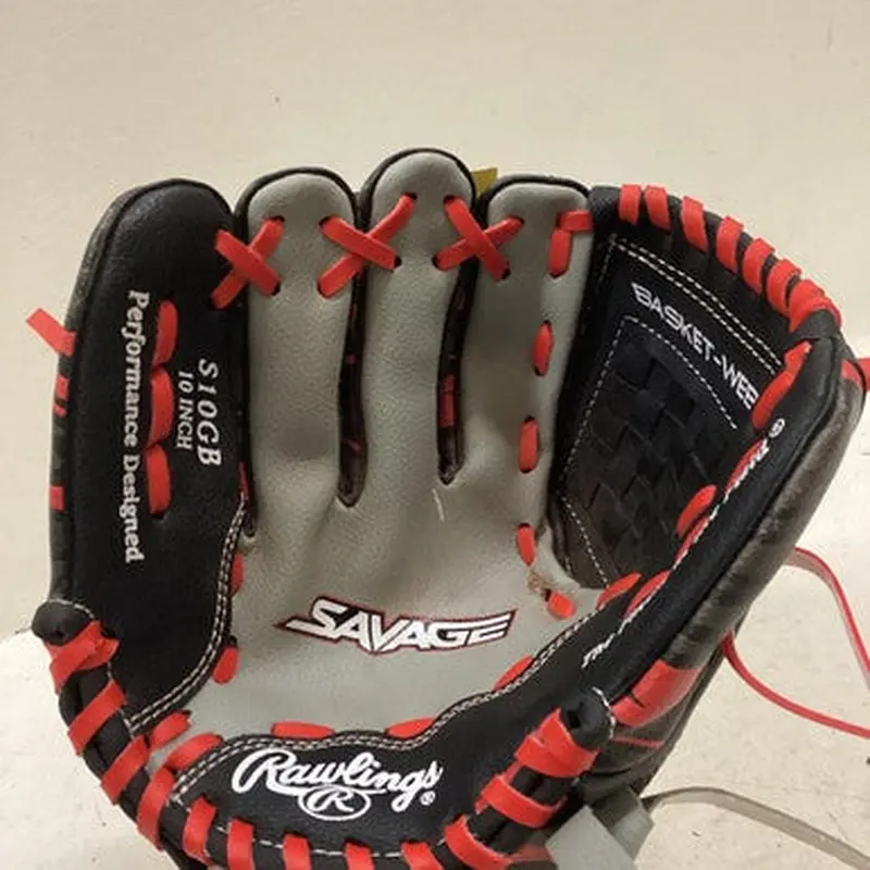 Used Rawlings S10GB BB/SB Glove LH Throw Black 10" 11725-S000489800