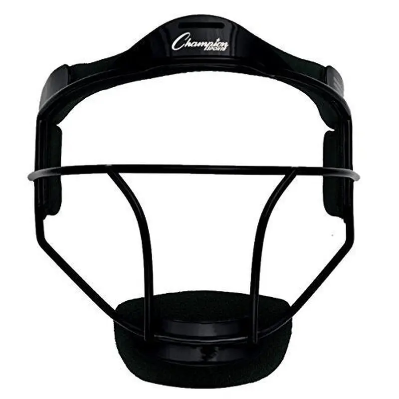 Champion Sports Softball YOUTH Pitcher's / Fielder's Mask, Wide Vision, Black