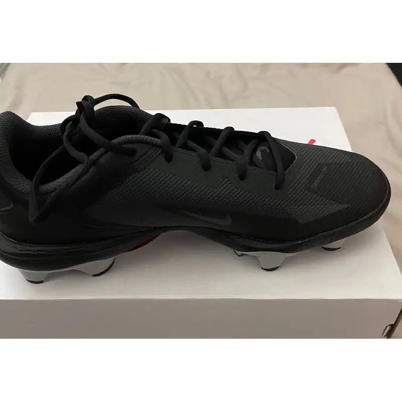 Black New Size 10 (Women's 11) Youth Men's Nike High Top Molded Cleats