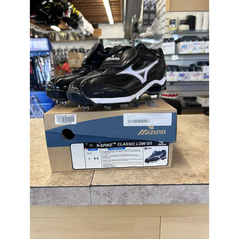 Black New Size 8.5 (Women's 9.5) Adult Men's Mizuno Low Top Metal
