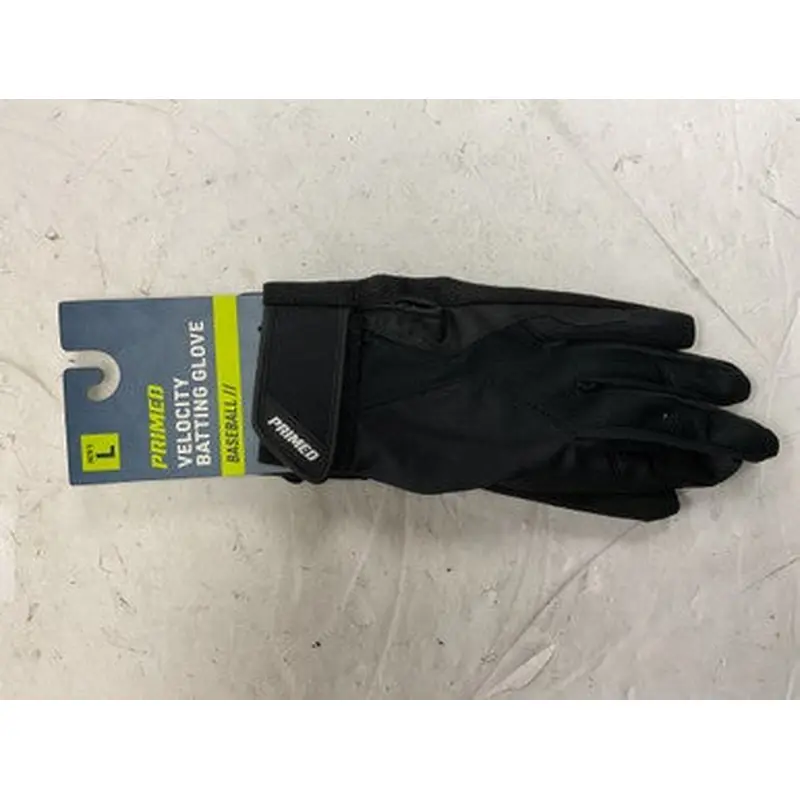 Used Primed VELOCITY BB/SB Batting Gloves Black LG 11855-S000187607