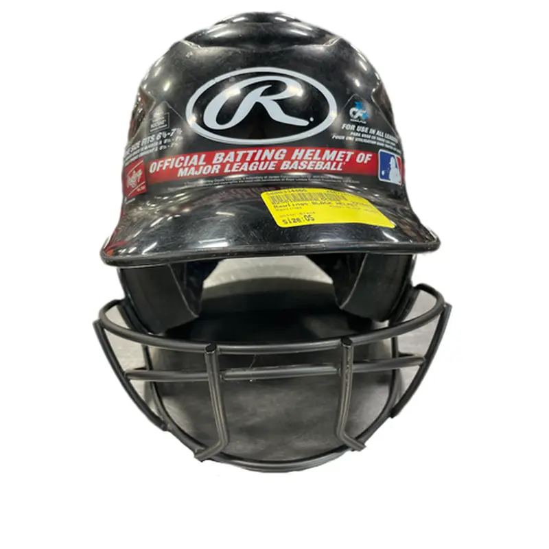 Used Rawlings Black Helmet One Size Baseball And Softball Helmets 11735-s000334865