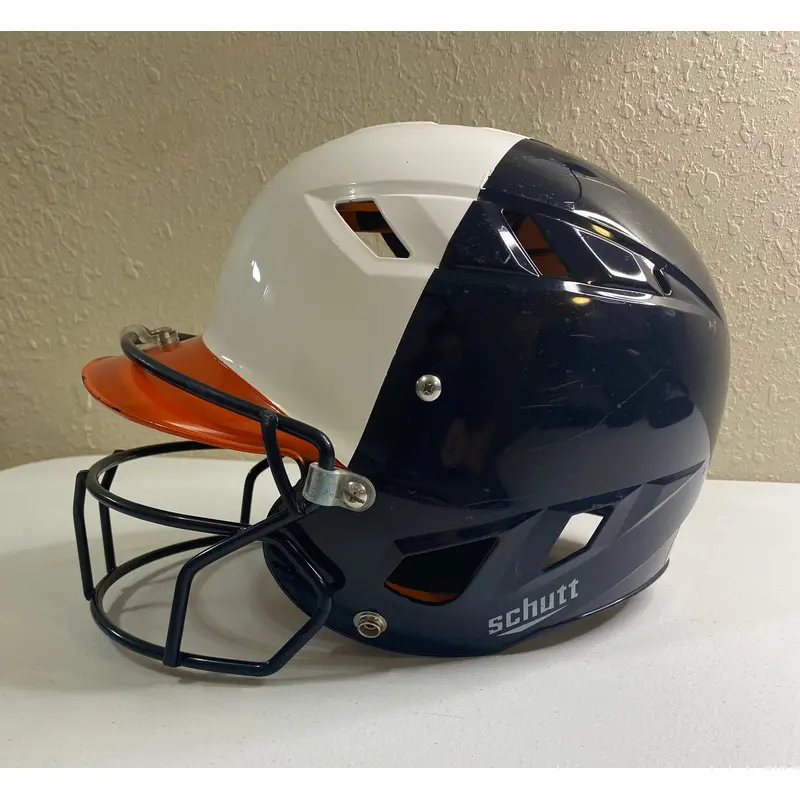 Schutt Softball Helmet W Face Guard 325600 L SSMC JAH Navy Blue White And Orange