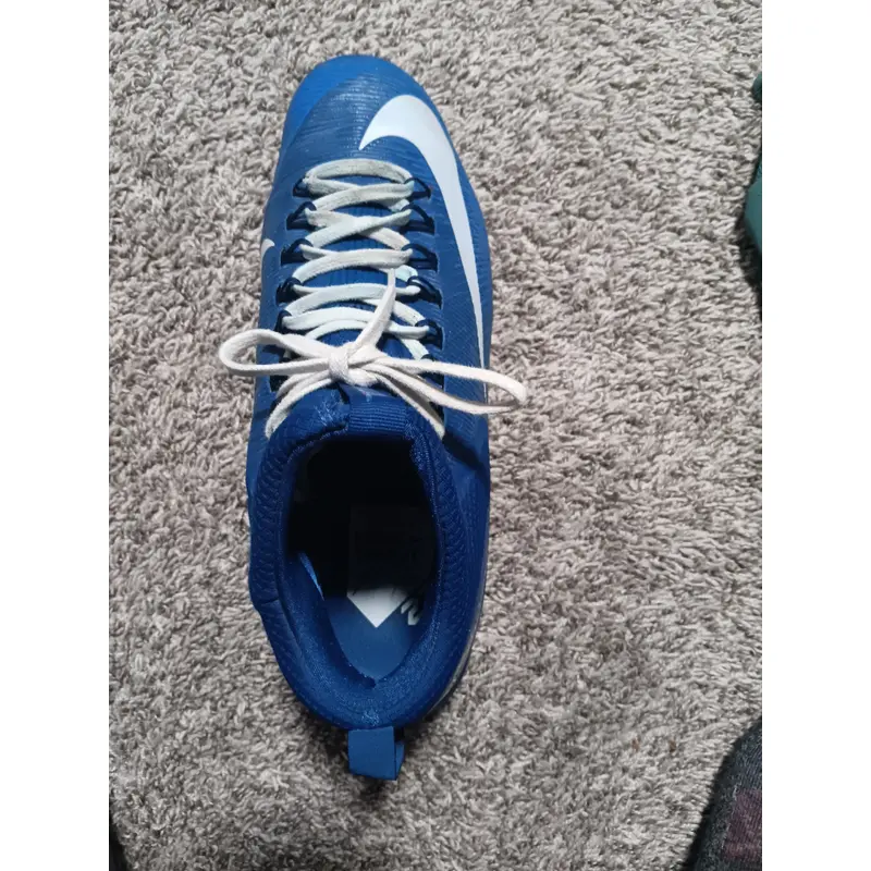 Blue Men's Size 13.0 (W 14.0) Adult Nike High Top Metal (New)