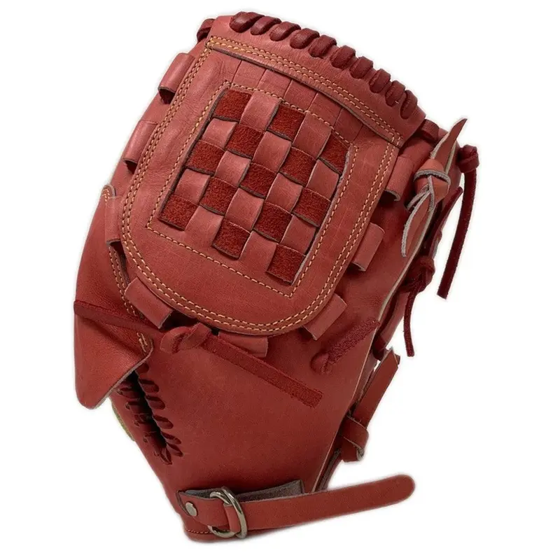 GW-KIPRED-12-RightHandThrow Gloveworks Kip Leather Red 12 Inch Closed Web Baseba
