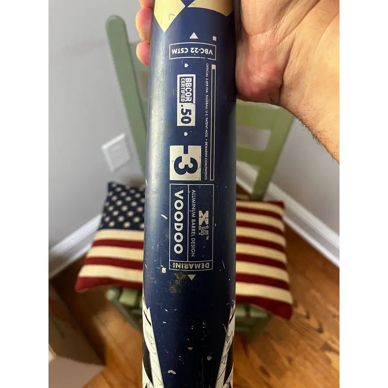 2022 DeMarini Voodoo One BBCOR Certified Bat (-3) Alloy 30 oz 33" (Used)