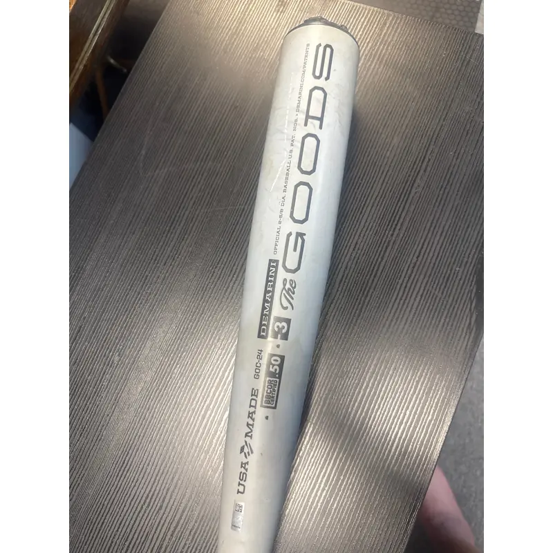 2024 DeMarini The Goods One Piece BBCOR Certified Bat (-3) Alloy 30 oz 33" (Used)