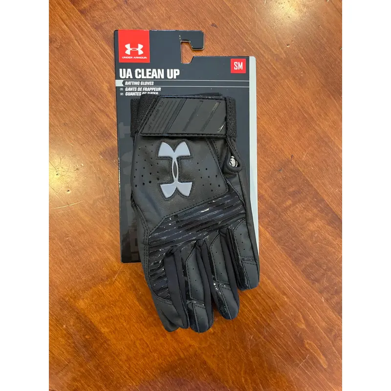 NEW Under Armour Clean Up Batting Gloves (Adult Small, Black)