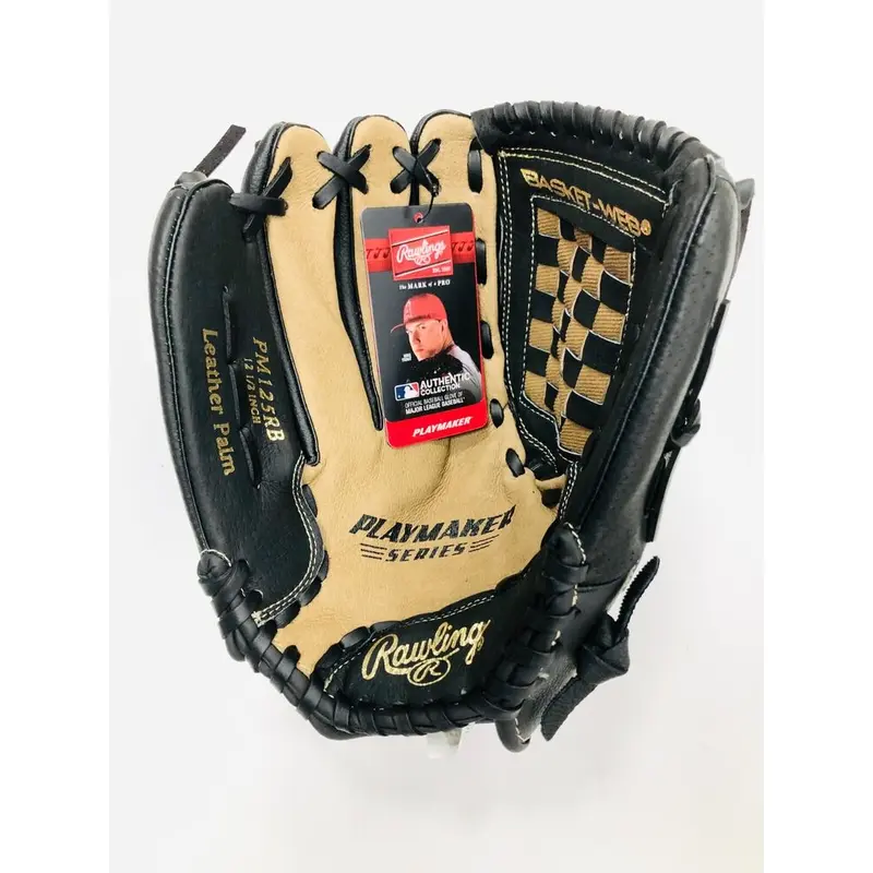 Rawlings Playmaker PM125RB softball 12.5" LHT baseball basket web glove left