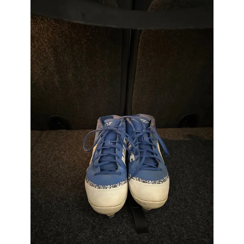 Blue Men's Size M 10.0 (W 11.0) Adult Nike High Top Metal Trout 3 (Used)