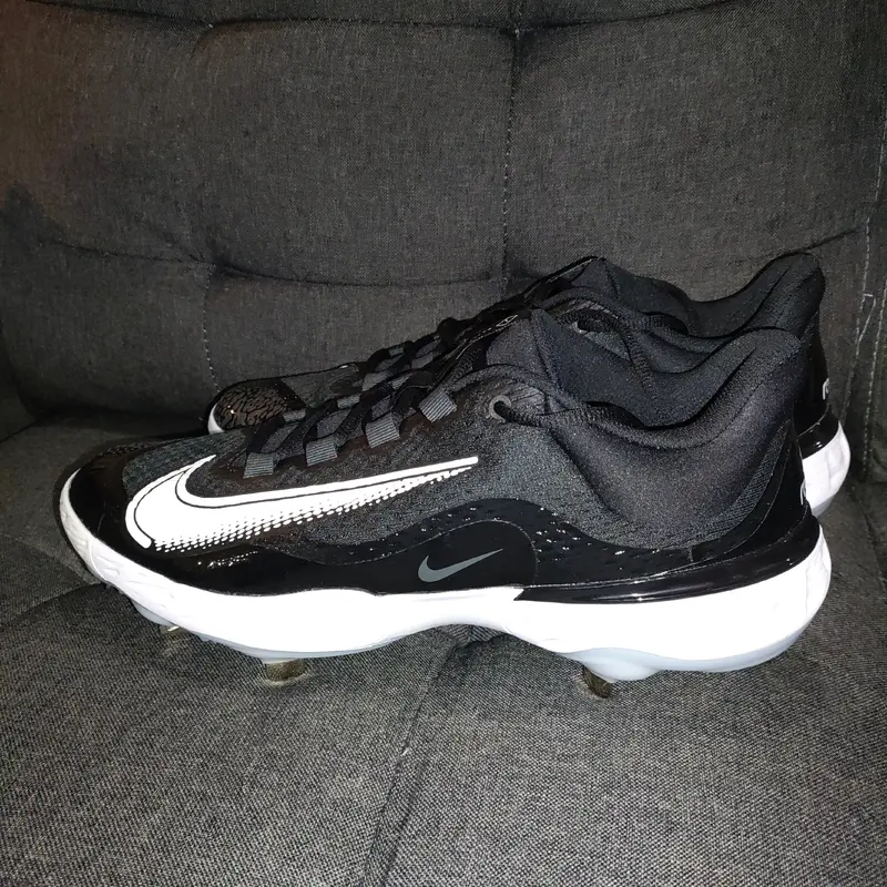 Nike Alpha Huarache Elite 4 Low Baseball Cleats Black DJ6521-001 Mens Size 12