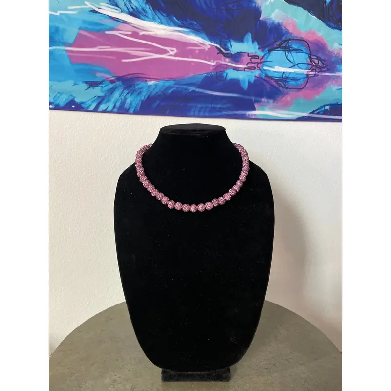 Dripp-E Jewels 18 Inch Purple Clip-On Necklace