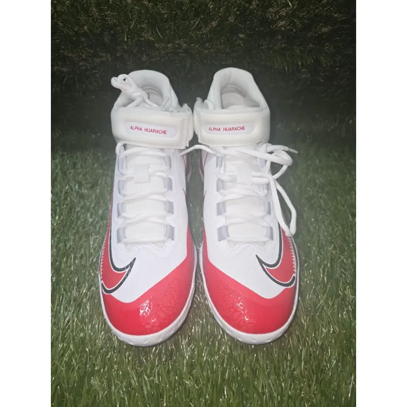 Nike Alpha Huarache Elite 4 White University Red Size 8