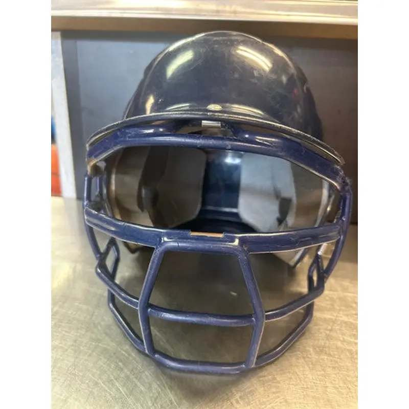 Used Rawlings HELMET Batting Helmet w/Mask Navy Blue SM 11868-S000064747