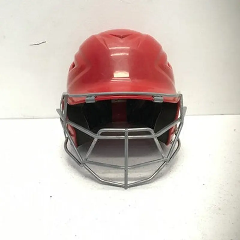Used All Star HELMET W MASK Batting Helmet w/Mask Red SM 11443-S000191796