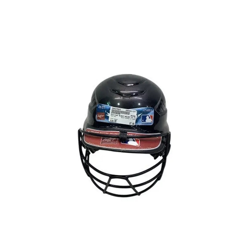 Used Rawlings BLACK HELMET W/ MASK Batting Helmet w/Mask Black SM 11347-S000246805