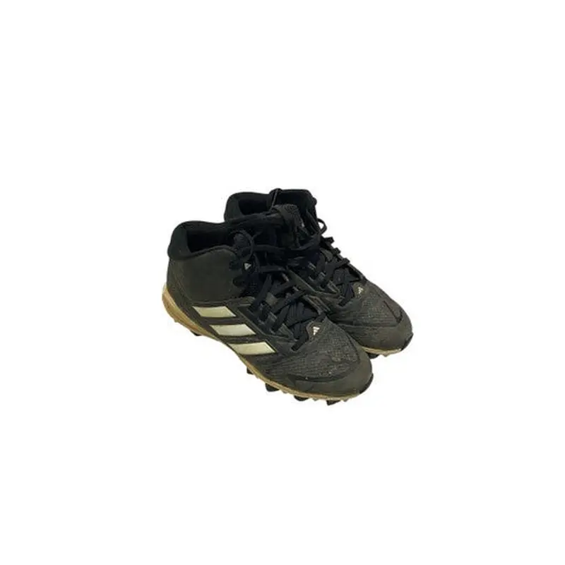 Used Adidas 3 BLACK STRIPE BB CLEATS BB/SB Cleats Black Junior 04 11347-S000252960