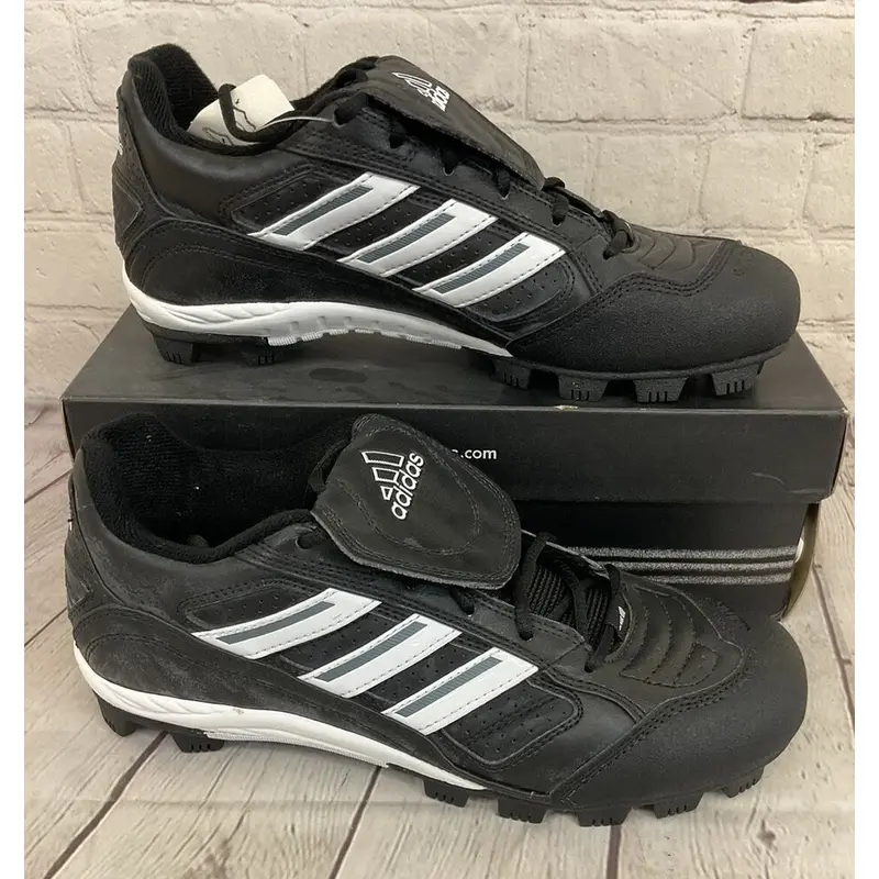 Adidas 011248 Triple Star K Men's Baseball Cleats Black White Lead US Size 6