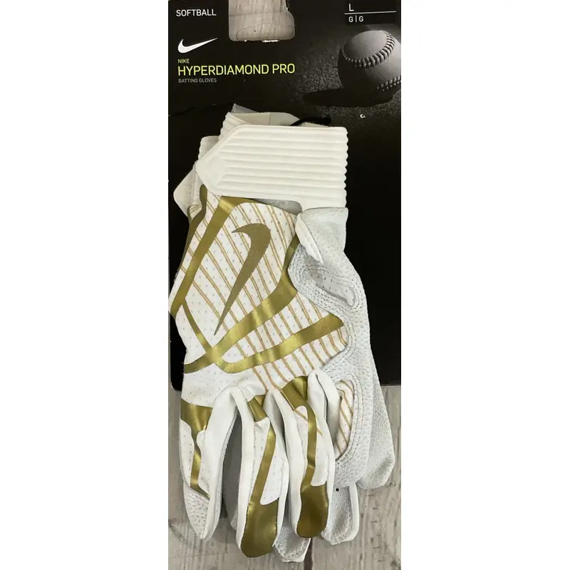 Nike Hyperdiamond Pro Womens Large Softball Batting Gloves Textured Leather Palm