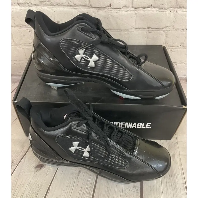Under Armour 1097004-002 Clutch Mid ST Baseball Cleats Black US 9.5 UK 8.5 EU 43