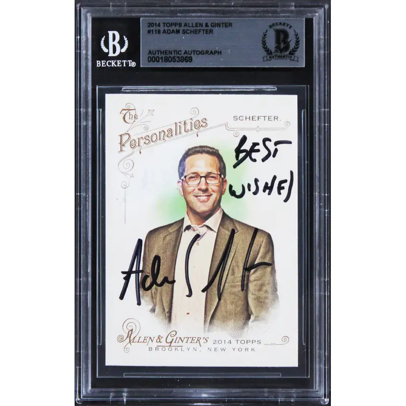 Adam Schefter "w/Insc" Signed 2014 Topps Allen & Ginter #118 Card BAS Slabbed