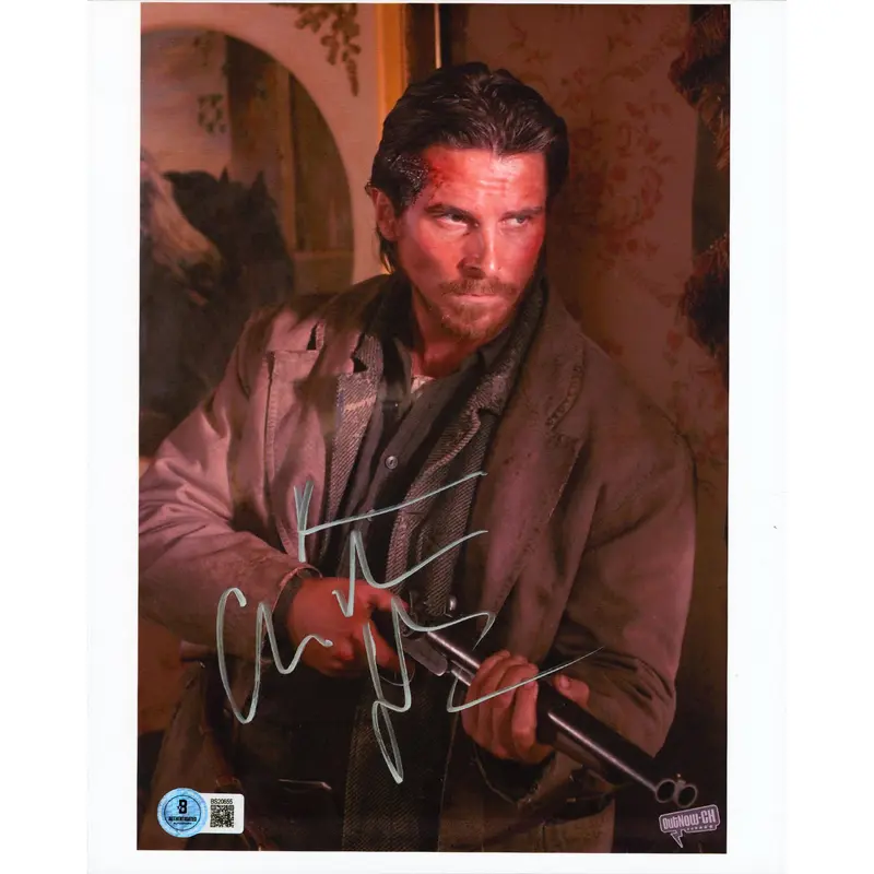 Christian Bale 3:10 To Yuma Authentic Signed 8.5x11 Vertical Photo BAS #BS20655