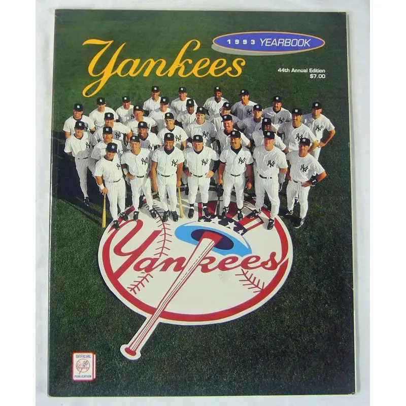 New York Yankees Authentic Official 1993 Program Yearbook
