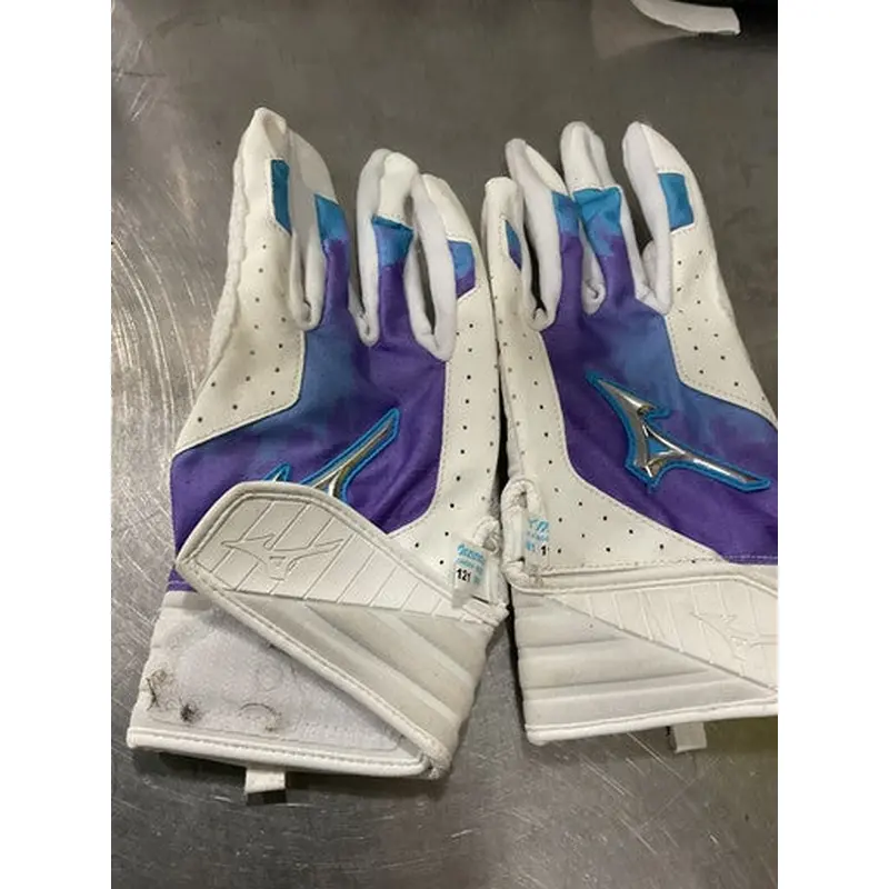 Used Mizuno BB/SB Batting Gloves White LG 11614-S000216819