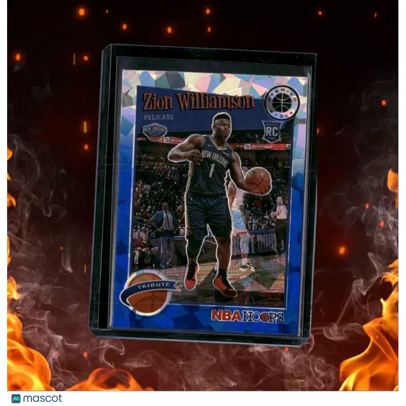 2019-20 Panini Hoops Premium Stock Zion Williamson Cracked Ice Prizm Tribute