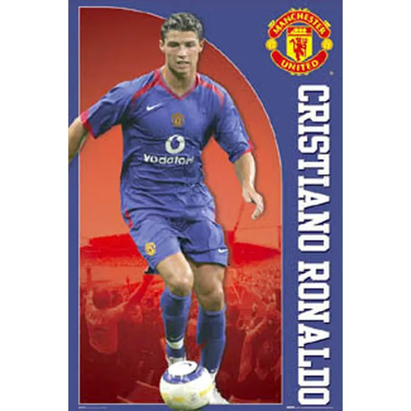 Cristiano Ronaldo "Blue Striker" Manchester United FC Poster - GB Posters 2006